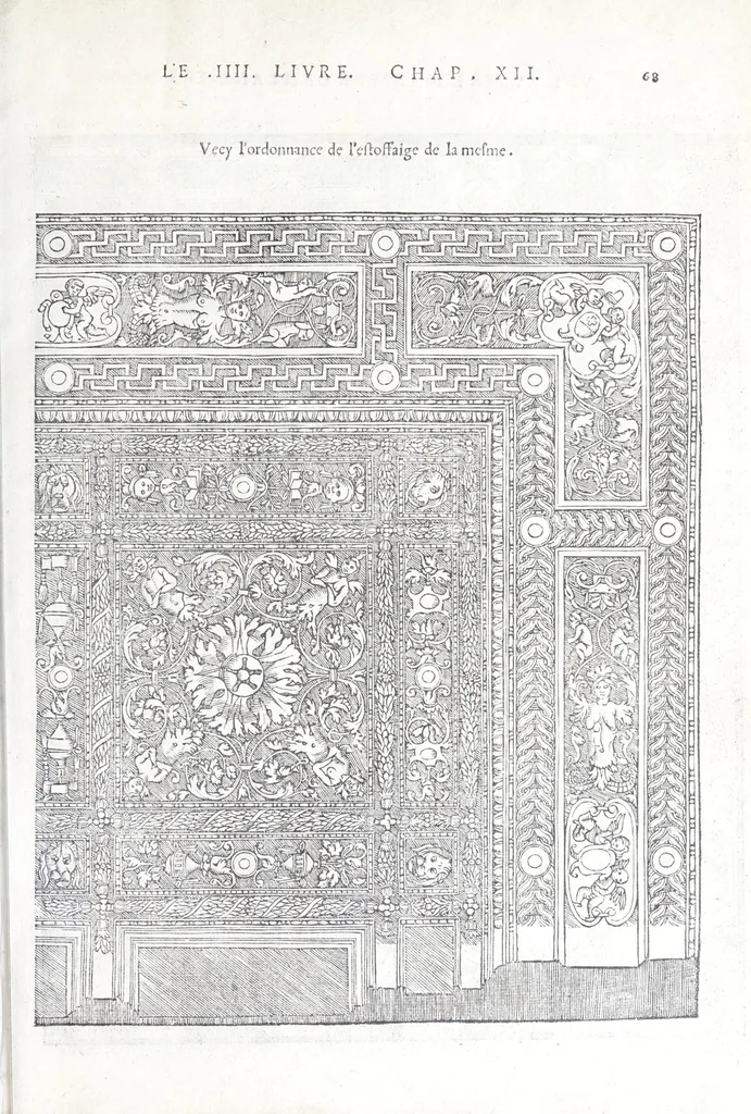 An illustration from Reigles generales de l'architecture, sur les cincq manieres d'edifices : ascauoir, thuscane, doricq̄, ioniq̄, corinthe, & cōposite, auec les exemples danticquitez, selon la doctrine de Vitruue, 1545, leaf 137