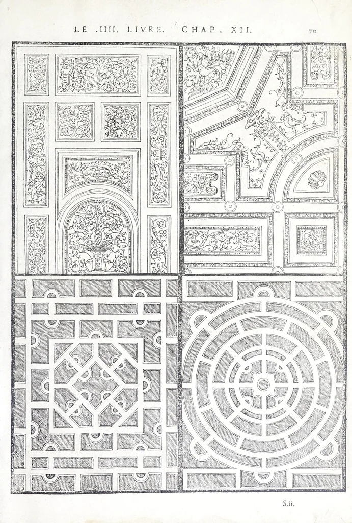An illustration from Reigles generales de l'architecture, sur les cincq manieres d'edifices : ascauoir, thuscane, doricq̄, ioniq̄, corinthe, & cōposite, auec les exemples danticquitez, selon la doctrine de Vitruue, 1545, leaf 141
