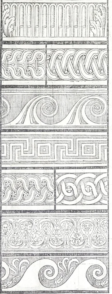 An illustration from Reigles generales de l'architecture, sur les cincq manieres d'edifices : ascauoir, thuscane, doricq̄, ioniq̄, corinthe, & cōposite, auec les exemples danticquitez, selon la doctrine de Vitruue, 1545, leaf 143