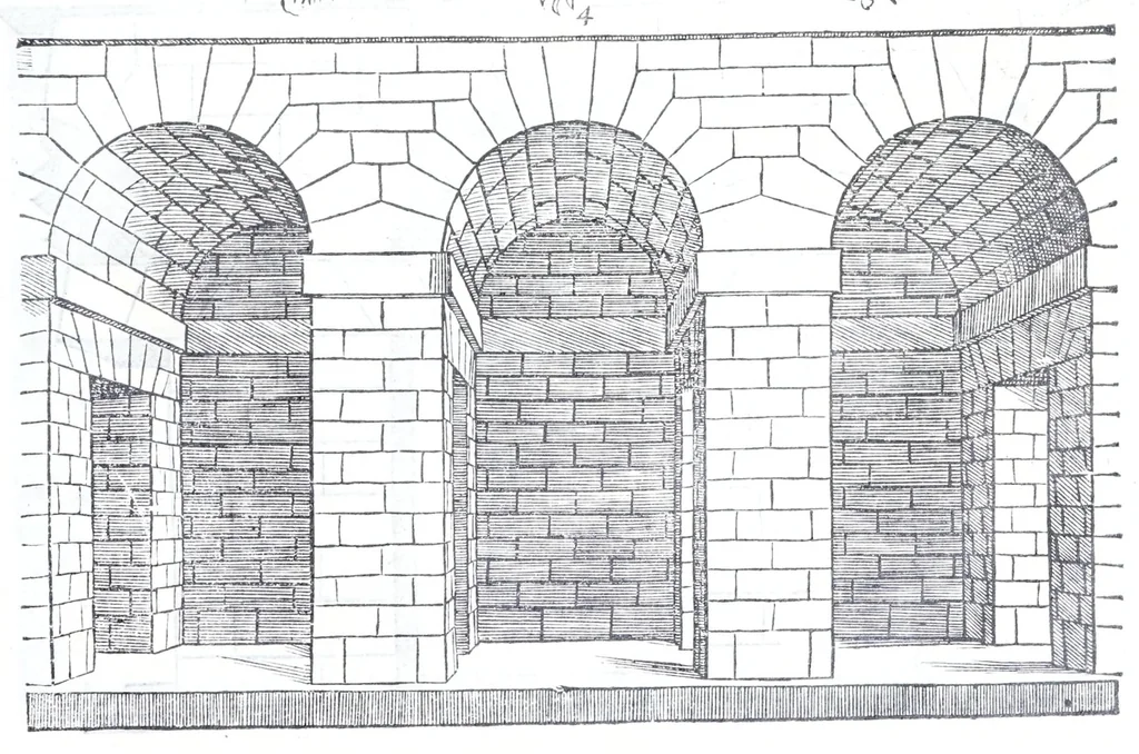 An illustration from Reigles generales de l'architecture, sur les cincq manieres d'edifices : ascauoir, thuscane, doricq̄, ioniq̄, corinthe, & cōposite, auec les exemples danticquitez, selon la doctrine de Vitruue, 1545, leaf 15