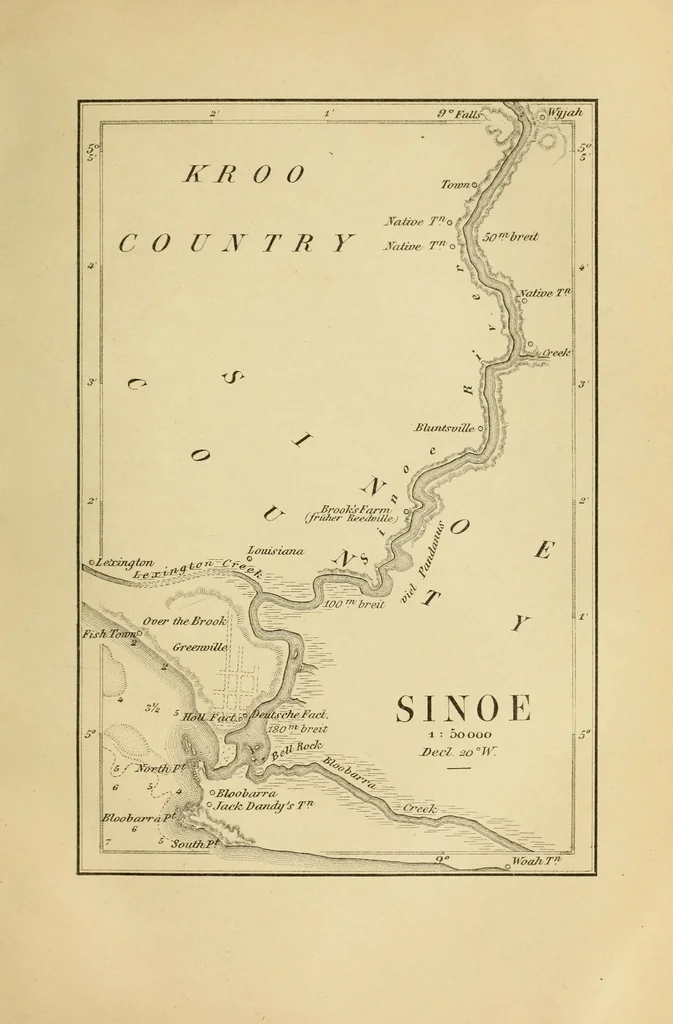 An illustration from Reisebilder aus Liberia : Resultate geographischer, naturwissenschaftlicher und ethnographischer untersuchungen während der jahre 1879-1882 und 1886-1887, 1890, leaf 485
