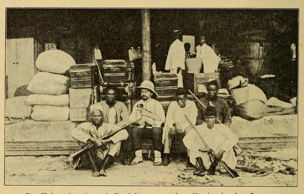 An illustration from Reise durch das Hinterland von Liberia im Winter 1906-1907 nach seinen Tagebüchern, 1911, leaf 24