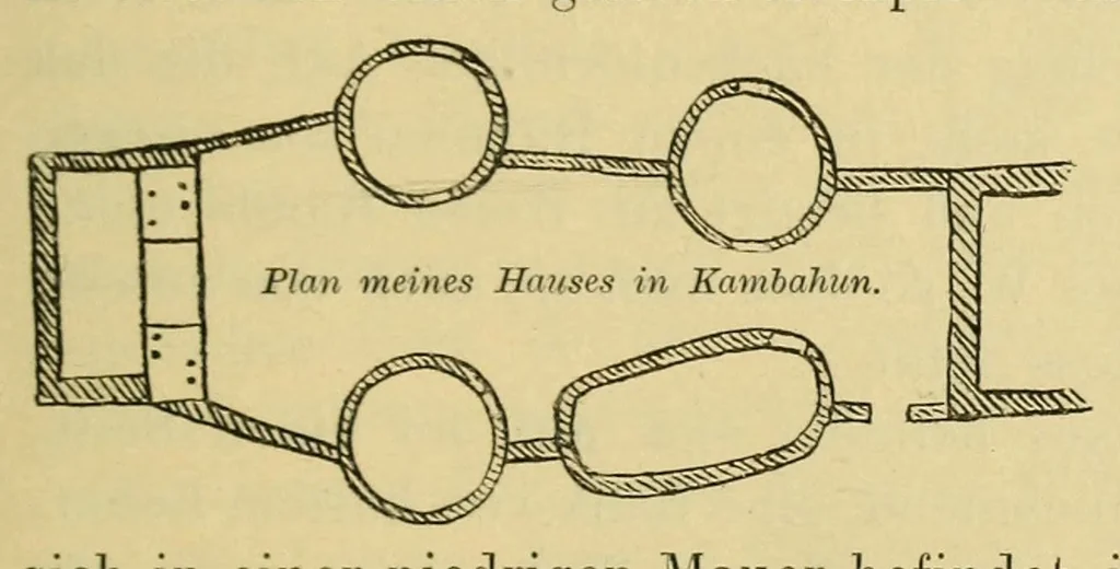 An illustration from Reise durch das Hinterland von Liberia im Winter 1906-1907 nach seinen Tagebüchern, 1911, leaf 75