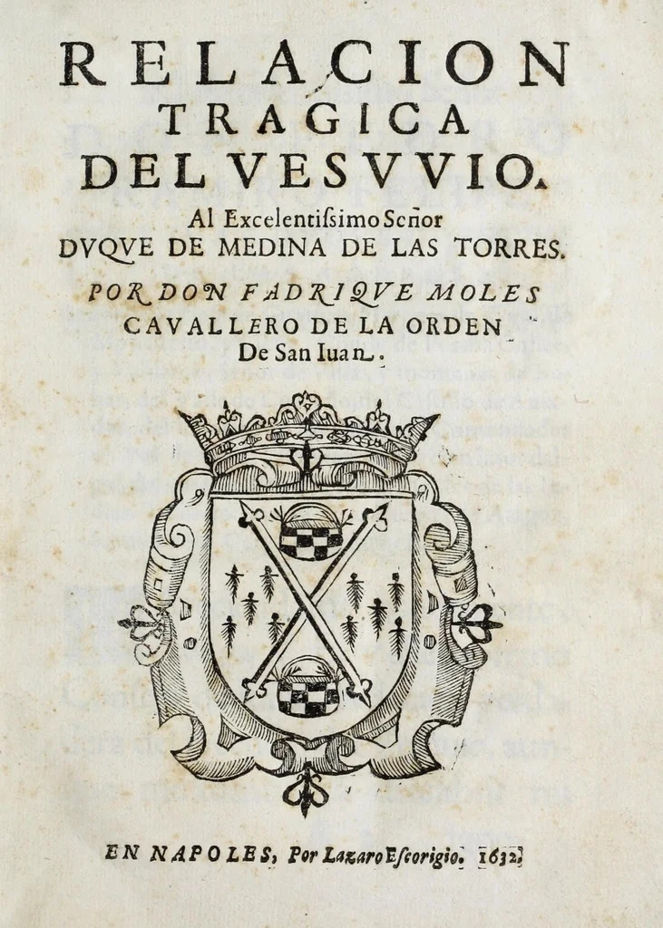 An illustration from Relacion tragica del Vesuvio, 1632, leaf 5