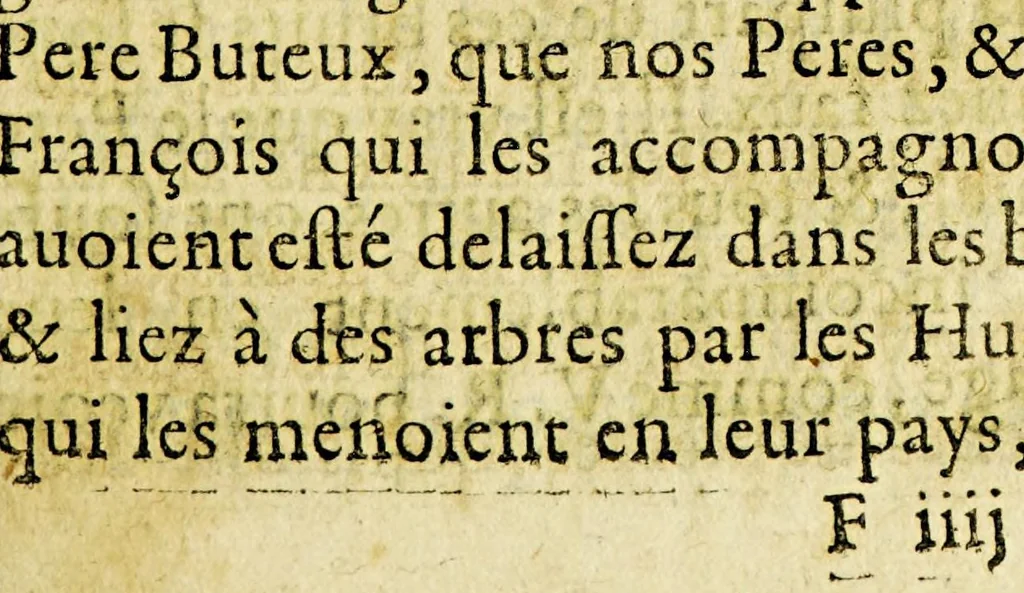 An illustration from Relation de ce qui s'est passé en la Nouuelle France en l'année 1635. Enuoyée au r. pere prouincial de la Compagnie de Iesus en la prouince de France., 1636, leaf 97