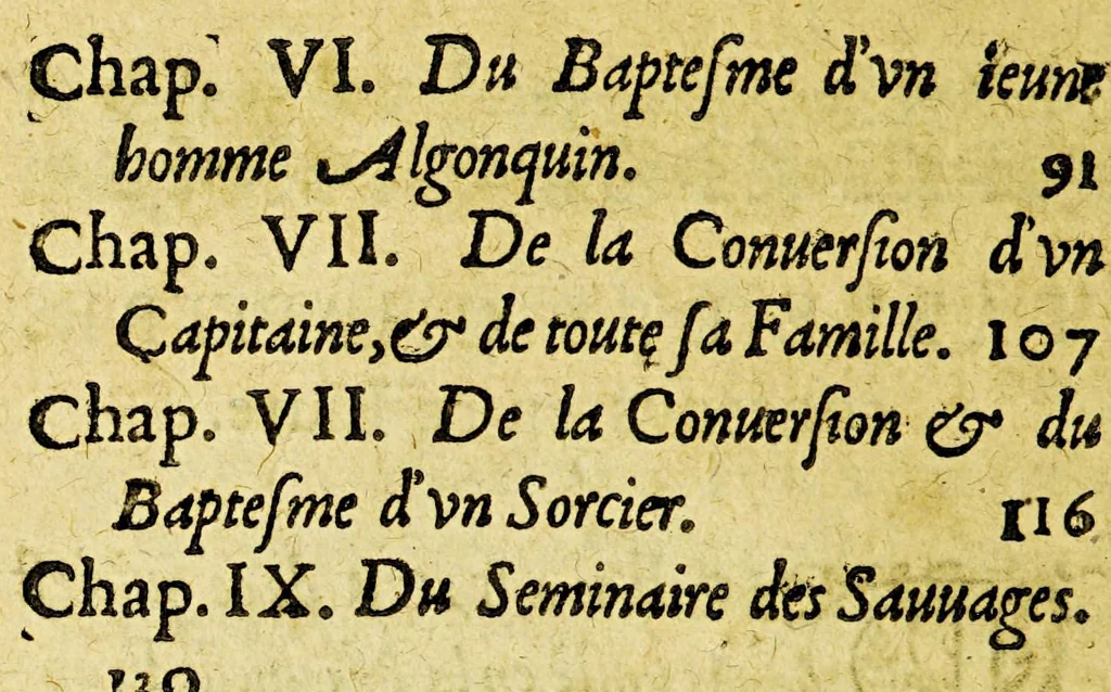 An illustration from Relation de ce qui s'est passé en la Nouuelle France en l'année 1639. Enuoyée au r. pere prouincial de la Compagnie de Iesus en la prouince de France., 1640, leaf 12