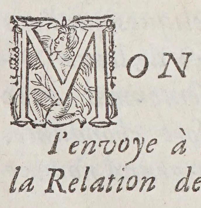 An illustration from Relation de ce qui s'est passé de plus remarquable aux missions des peres de la Compagnie de Iesus. En la Nouvelle France, les années 1669. & 1670. : Enuoyée au R.P. Estienne Dechamps provincial de la province de France, 1671, leaf 9