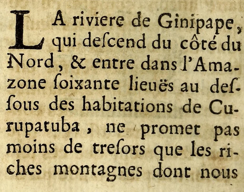 An illustration from Relation de la riviere des Amazones, 1682, leaf 406