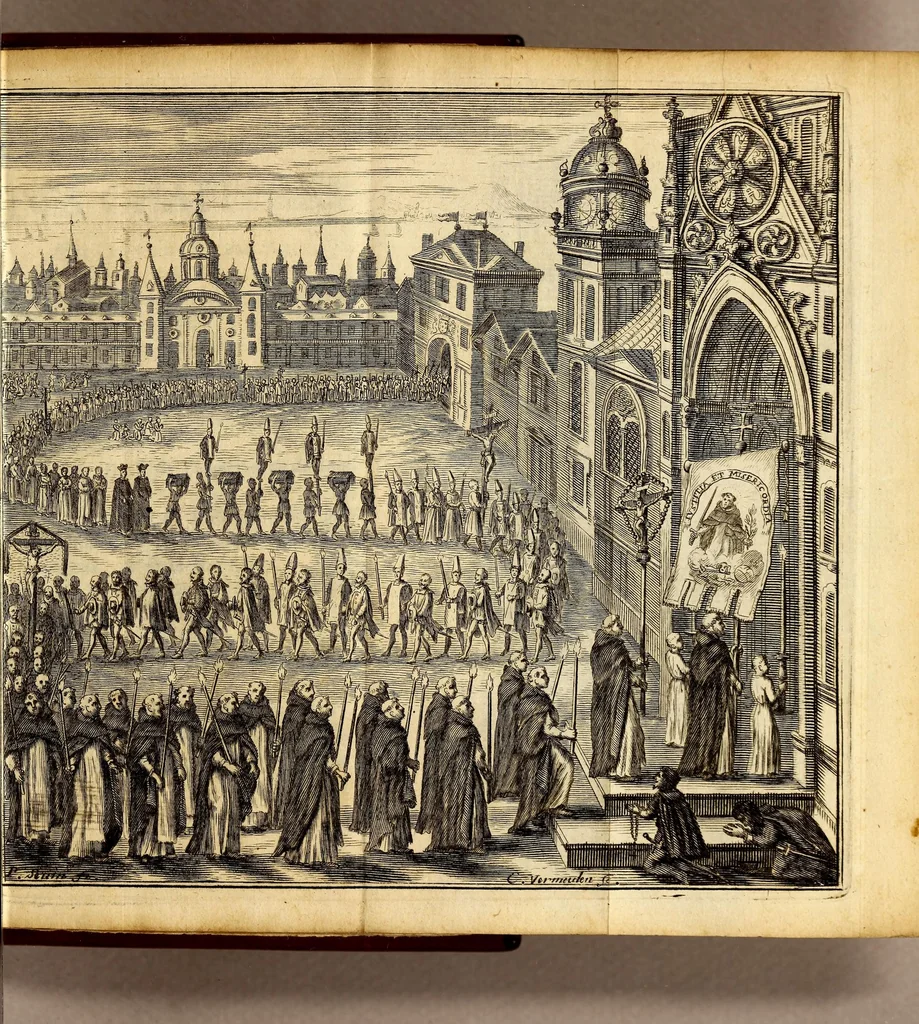 An illustration from Relation de l'inquisition de Goa, 1688, leaf 27