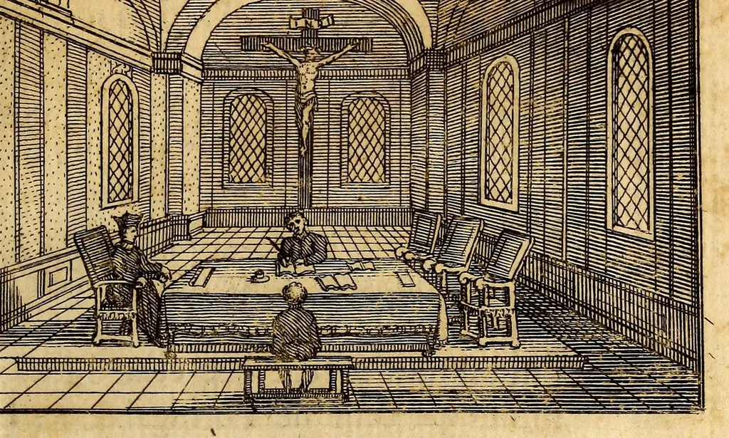 An illustration from Relation de l'inquisition de Goa, 1688, leaf 35
