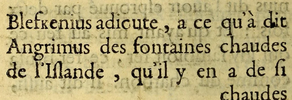An illustration from Relation de l'Islande, 1663, leaf 64