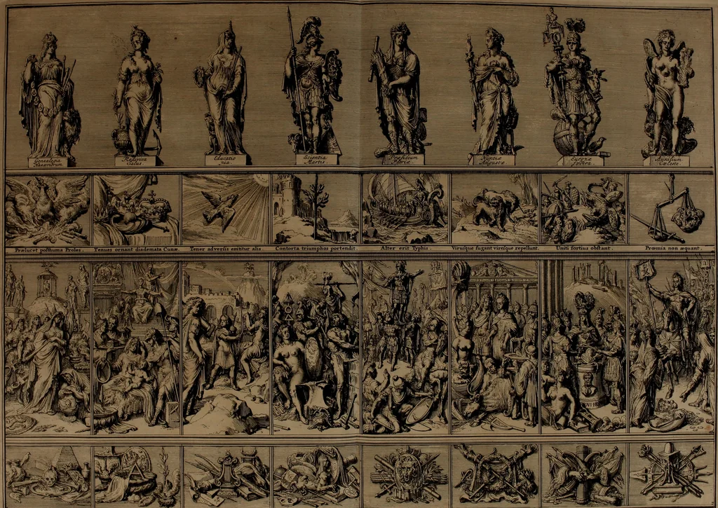 An illustration from Relation du voyage de Sa Majesté britannique en Hollande, et de la reception qui luy a été faite .., 1692, leaf 108