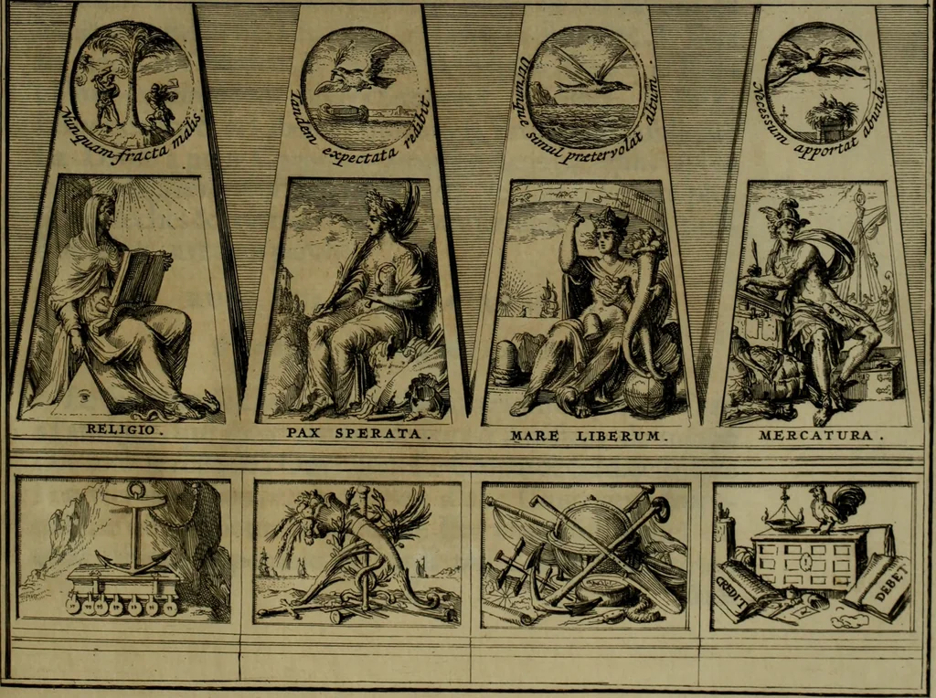 An illustration from Relation du voyage de Sa Majesté britannique en Hollande, et de la reception qui luy a été faite .., 1692, leaf 136