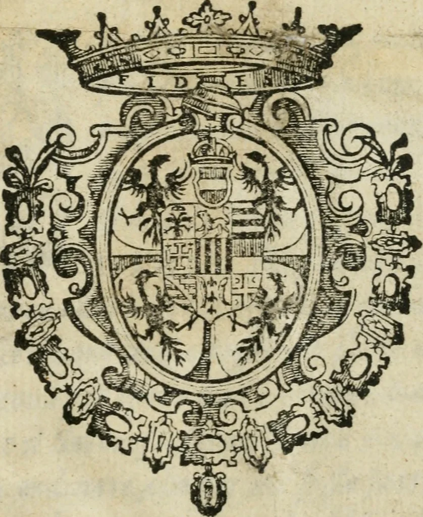 An illustration from Breve relatione del nobilissimo trionfo e della sontuosissima festa celebrate in Mantova per l'elletione della Sacra Maestà di don Ferdinando : arciduca d'Austria, re di Boëmia, & Ongheria all'Imperio, il mese di settembre dell'anno M.DC.XIX : alla sereniss. arciduchessa d'Austria, gran duchessa di Toscana &c, 1619, leaf 4
