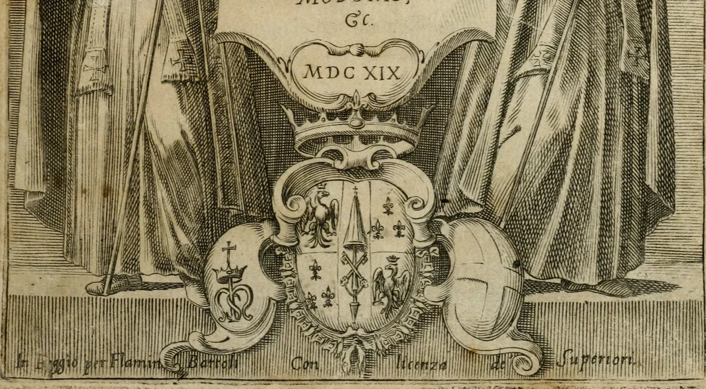 An illustration from Relatione di Alfonso Isachi intorno l'origine, solennità, traslatione, et miracoli della Madonna di Reggio, 1619, leaf 6
