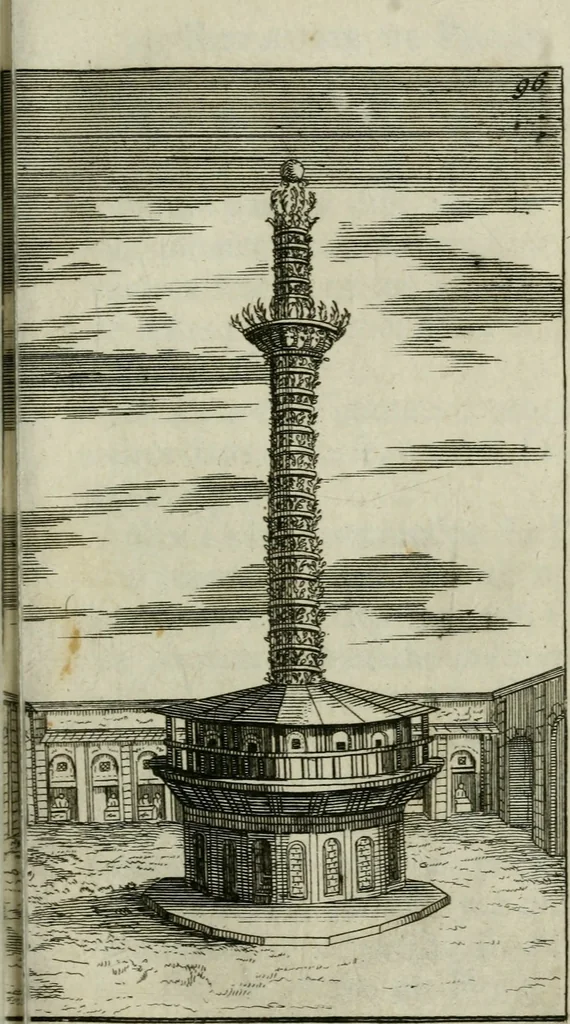 An illustration from Voyage, ou, Relation de l'etat present du royaume de Perse : avec une differtation curieuse fur les murs, religion & gouvernement de cet etat, 1695, leaf 124