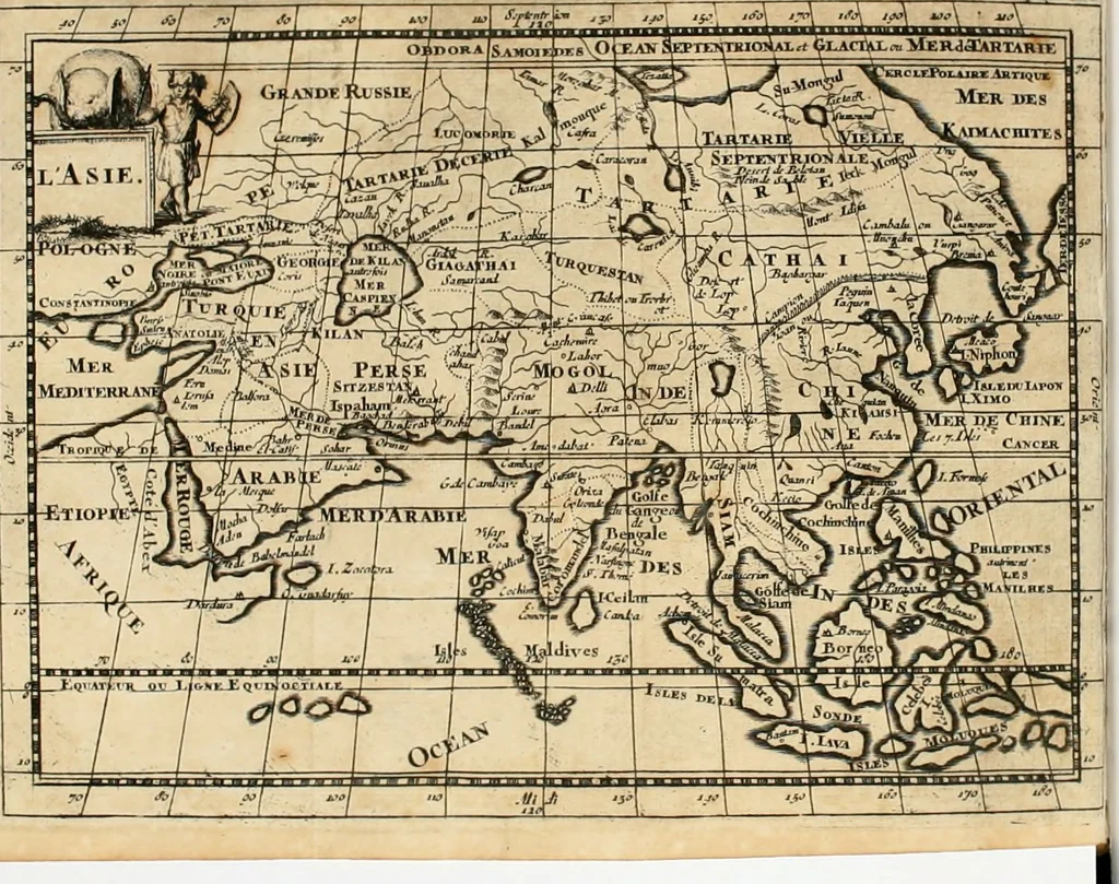 An illustration from Voyage, ou, Relation de l'etat present du royaume de Perse : avec une differtation curieuse fur les murs, religion & gouvernement de cet etat, 1695, leaf 18