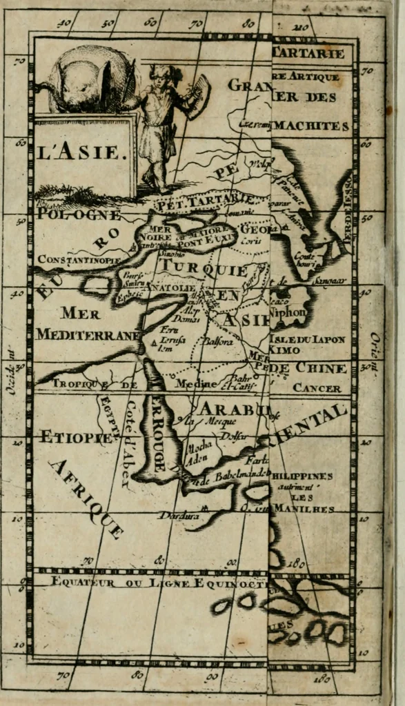 An illustration from Voyage, ou, Relation de l'etat present du royaume de Perse : avec une differtation curieuse fur les murs, religion & gouvernement de cet etat, 1695, leaf 19