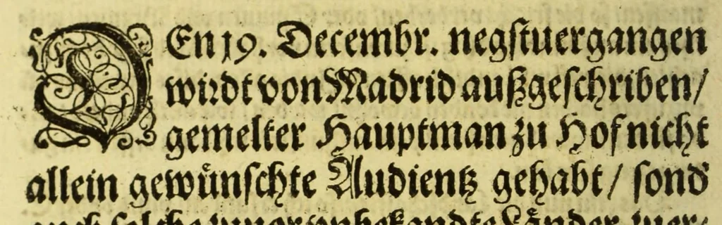 An illustration from Relation Herrn Petri Fernandes de Quir, spanischen Hauptmans [et]c. so er König. May. in Spanien [et]c. von dem new erfundnem vierten Theil der Welt (so bissher in Mappis oder Landafflen [sic] Terra Australis incognita genannt) vnd desselben Länder, Reichtumb vnd Fruchtbarkeit [et]c. vbergeben., 1611, leaf 18