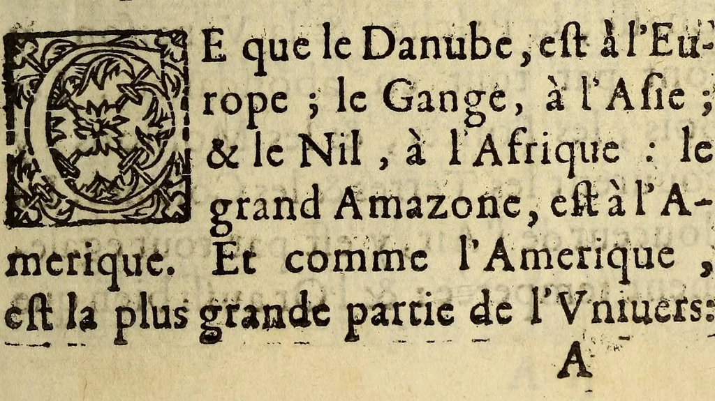 An illustration from Relation historique et geographique, de la grande riuiere des Amazones dans l'Amerique, 1655, leaf 19