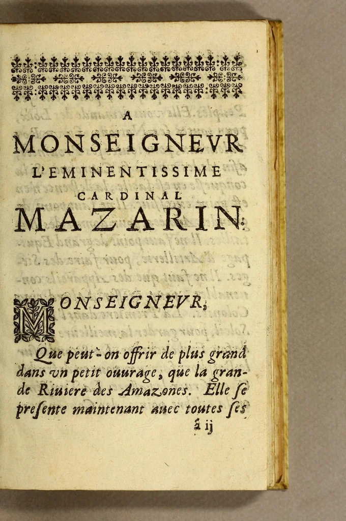 An illustration from Relation historique et geographique, de la grande riuiere des Amazones dans l'Amerique, 1655, leaf 9