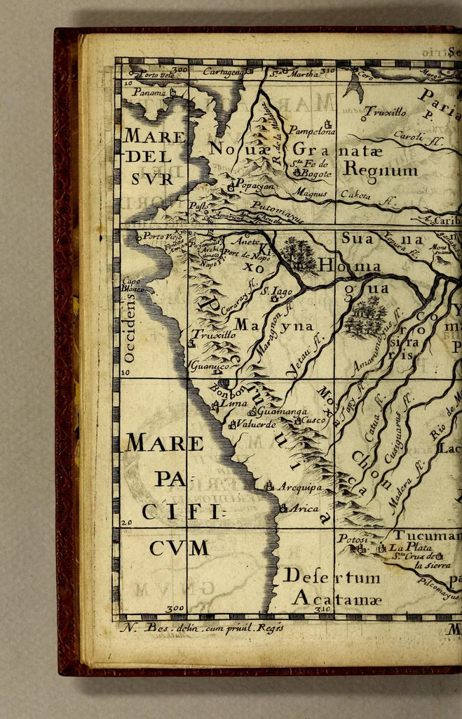 An illustration from Relation historique et geographique, de la grande riuiere des Amazones dans l'Amerique, 1656, leaf 18