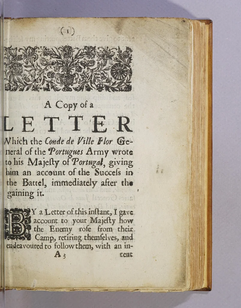 An illustration from A relation of the great success the King of Portugal's army had upon the Spaniards, the 29th of May (Engl. stile) 1663. : By Authority., 1663, leaf 7