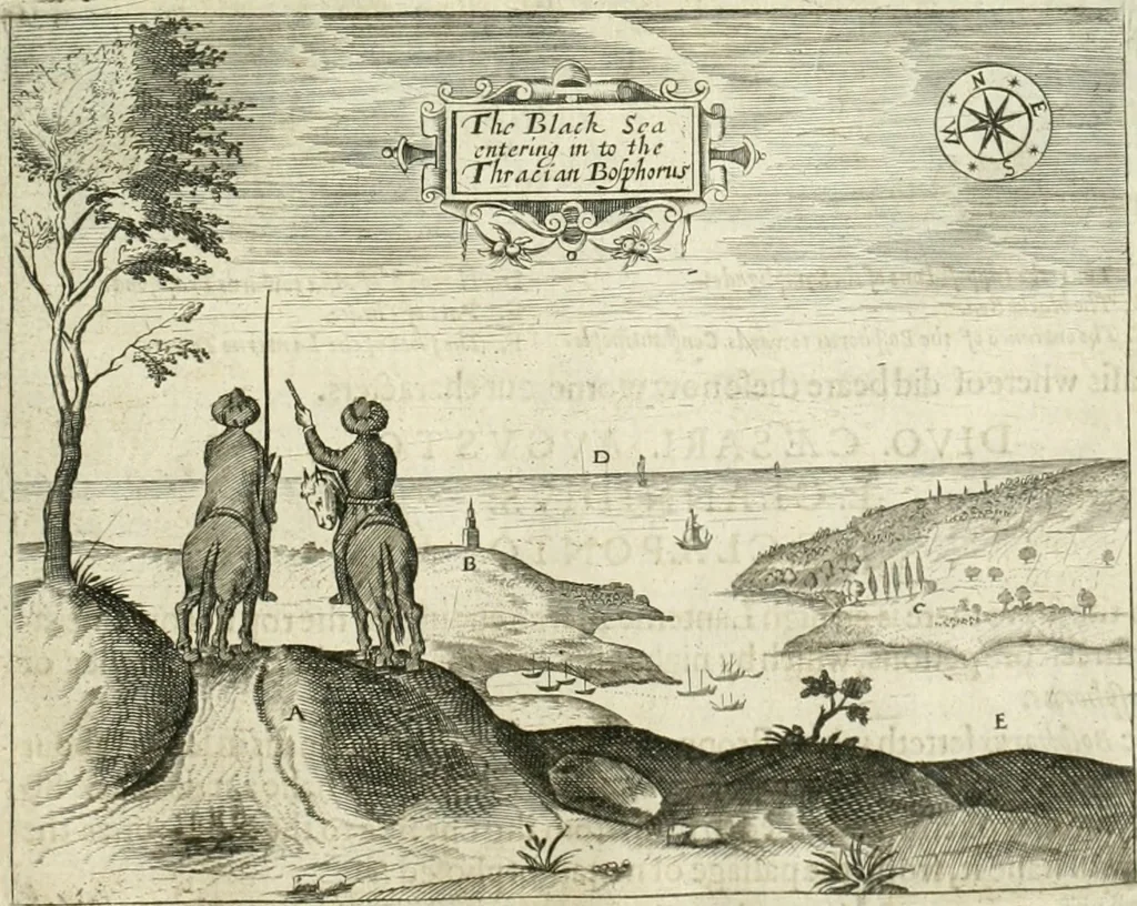 An illustration from A relation of a journey begun An: Dom: 1610. Fovre bookes. Containing a description of the Turkish Empire, of Ægypt, of the Holy Land, of the remote parts of Italy, and ilands adioyning, 1621, leaf 46