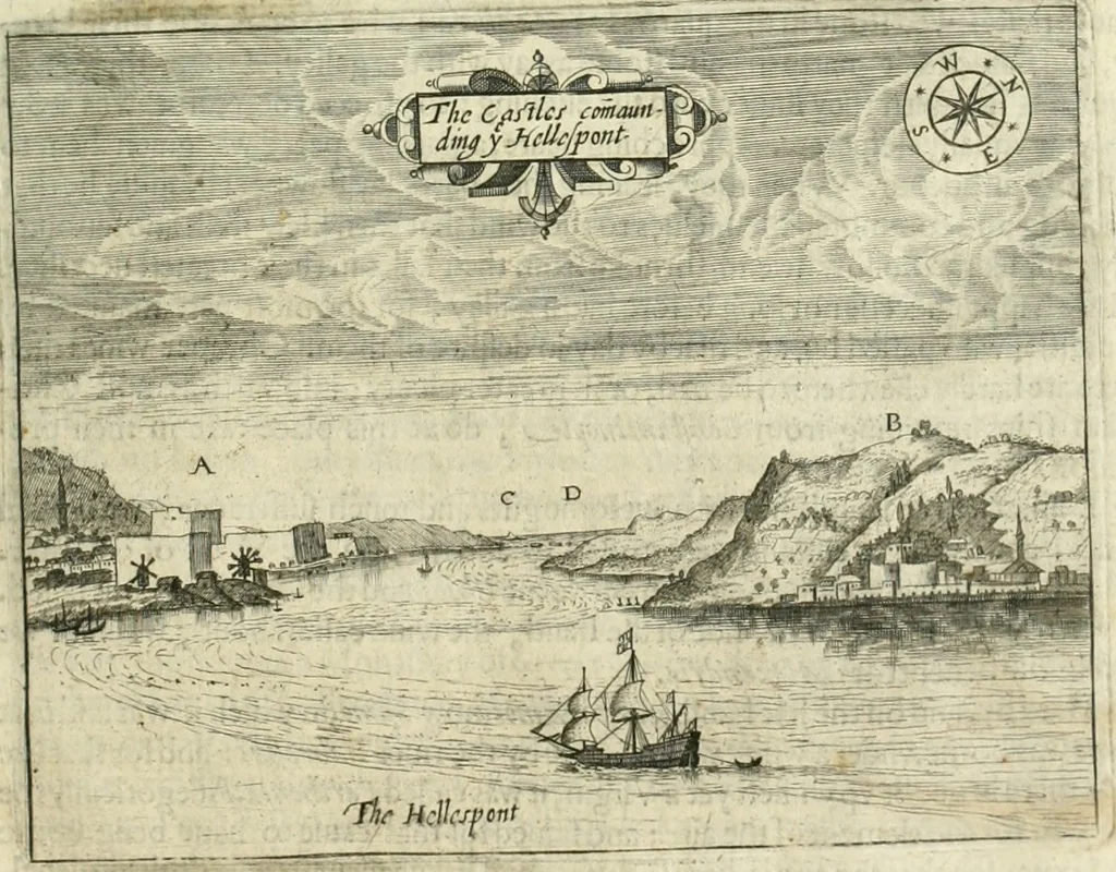 An illustration from A relation of a journey begun An: Dom: 1610. Fovre bookes. Containing a description of the Turkish Empire, of Ægypt, of the Holy Land, of the remote parts of Italy, and ilands adioyning, 1621, leaf 94