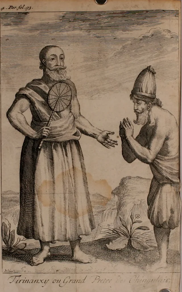 An illustration from Relation ou voyage de l'isle de Ceylan, dans les Indes orientales. Contenant une description exacte de cette isle, la forme de son gouvernement, le commerce, les moeurs, les coûtumes, & la religion de ses habitans:, 1693, leaf 367