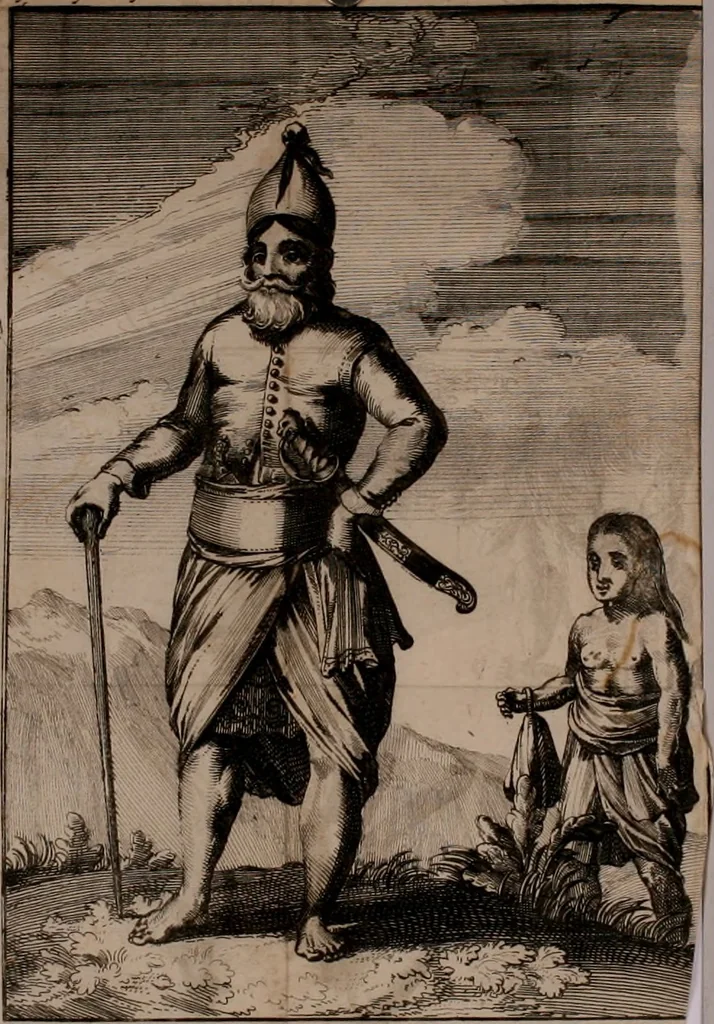 An illustration from Relation ou voyage de l'isle de Ceylan, dans les Indes orientales. Contenant une description exacte de cette isle, la forme de son gouvernement, le commerce, les moeurs, les coûtumes, & la religion de ses habitans:, 1693, leaf 405