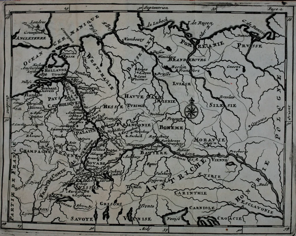 An illustration from Relations historiques et curieuses de voyages en Allemagne, Angleterre, Hollande, Boheme, Suisse, &c., 1695, leaf 17