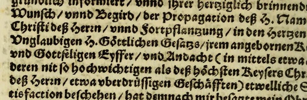 An illustration from Relation vnd gründtlicher Bericht von dess Königreichs Voxu im japonischen Keyserthumb gottseliger Bekehrung, vnd dessentwegen aussgefertigter Ambasciada an Päbst: Heil: gen Rom Paulum den Fünfften, vnd an die Cathol: May: Philip ... Anno 1615. Durch R.P.F. Ludovicum Sotelum S. Francisci Ordens der Discaltzen, oder Parfüsser : vnd ... Don: Rocuyemon Faxecura ..., 1617, leaf 12