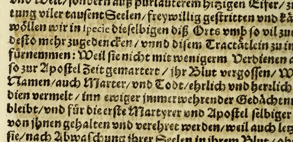 An illustration from Relation vnd gründtlicher Bericht von dess Königreichs Voxu im japonischen Keyserthumb gottseliger Bekehrung, vnd dessentwegen aussgefertigter Ambasciada an Päbst: Heil: gen Rom Paulum den Fünfften, vnd an die Cathol: May: Philip ... Anno 1615. Durch R.P.F. Ludovicum Sotelum S. Francisci Ordens der Discaltzen, oder Parfüsser : vnd ... Don: Rocuyemon Faxecura ..., 1617, leaf 212