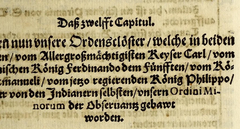 An illustration from Relation vnd gründtlicher Bericht von dess Königreichs Voxu im japonischen Keyserthumb gottseliger Bekehrung, vnd dessentwegen aussgefertigter Ambasciada an Päbst: Heil: gen Rom Paulum den Fünfften, vnd an die Cathol: May: Philip ... Anno 1615. Durch R.P.F. Ludovicum Sotelum S. Francisci Ordens der Discaltzen, oder Parfüsser : vnd ... Don: Rocuyemon Faxecura ..., 1617, leaf 275