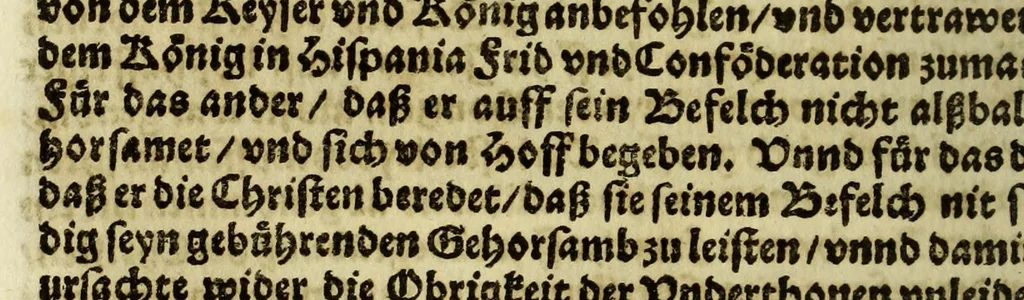 An illustration from Relation vnd gründtlicher Bericht von dess Königreichs Voxu im japonischen Keyserthumb gottseliger Bekehrung, vnd dessentwegen aussgefertigter Ambasciada an Päbst: Heil: gen Rom Paulum den Fünfften, vnd an die Cathol: May: Philip ... Anno 1615. Durch R.P.F. Ludovicum Sotelum S. Francisci Ordens der Discaltzen, oder Parfüsser : vnd ... Don: Rocuyemon Faxecura ..., 1617, leaf 90
