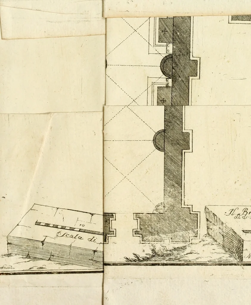 An illustration from Relazione delle solenni esequie celebrate nel Duomo di Milano a Sua Maestà la reina di Sardigna Polissena Giovanna Cristina, 1735, leaf 38