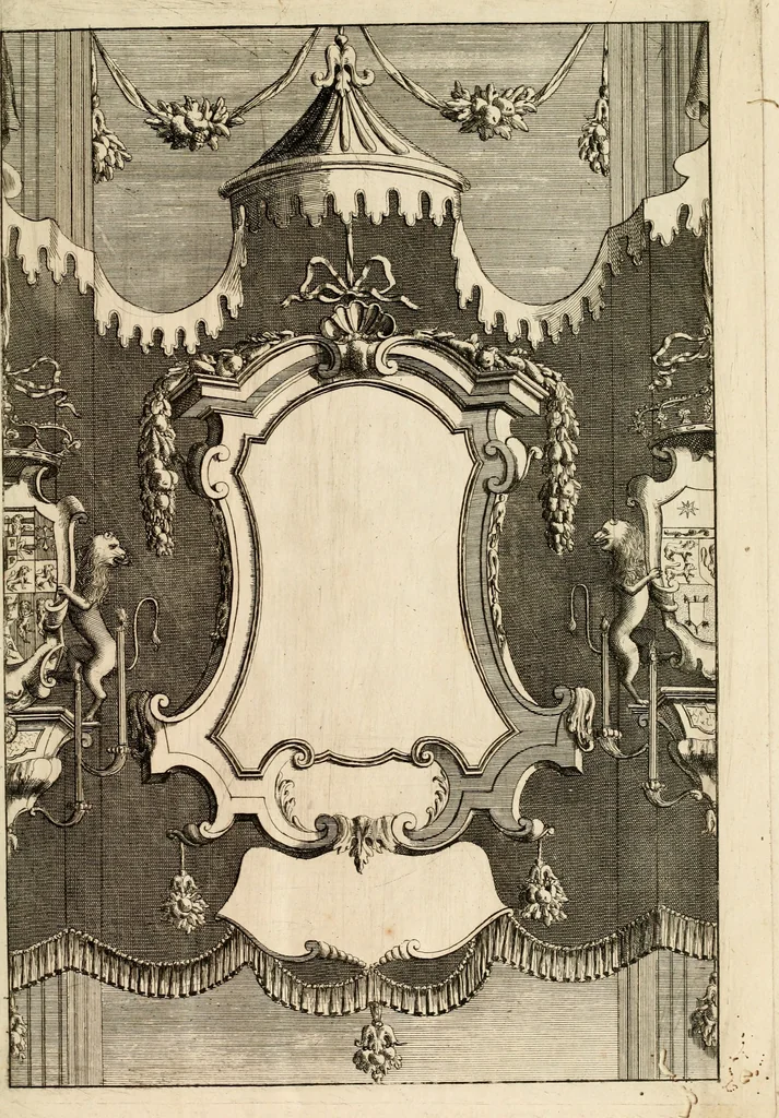 An illustration from Relazione delle solenni esequie celebrate nel Duomo di Milano a Sua Maestà la reina di Sardigna Polissena Giovanna Cristina, 1735, leaf 52