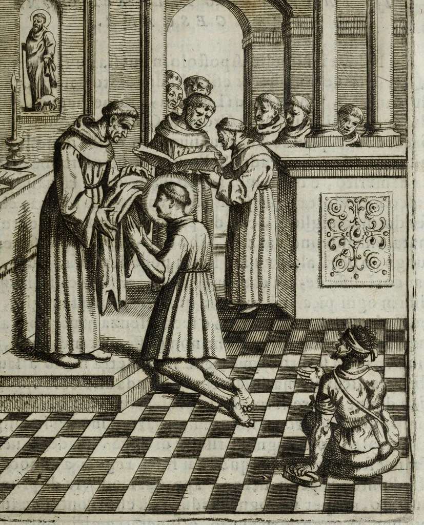An illustration from Relazioni del gran santo di Padoua Antonio, e dell' alte sue marauiglie, così auanti come doppo morte, diuise in duo libri, 1654, leaf 35