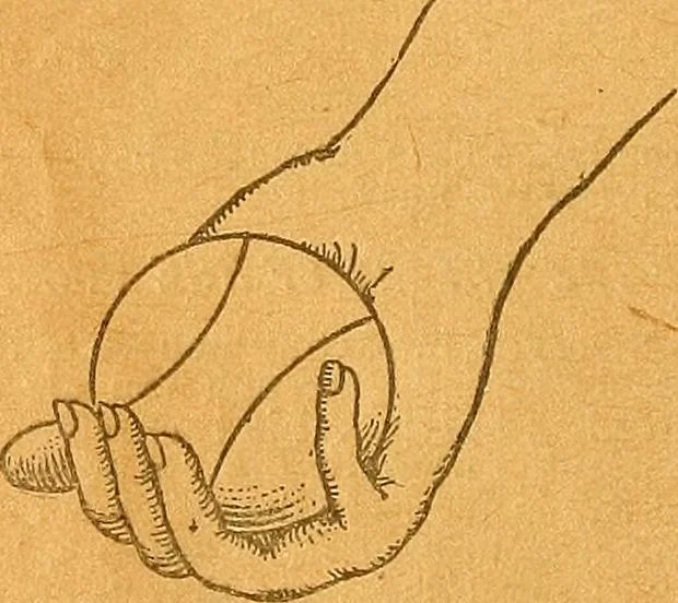An illustration from The reliable book of outdoor games. Containing official rules for playing base ball, foot ball, cricket, lacrosse, tennis, croquet, etc, 1893, leaf 11