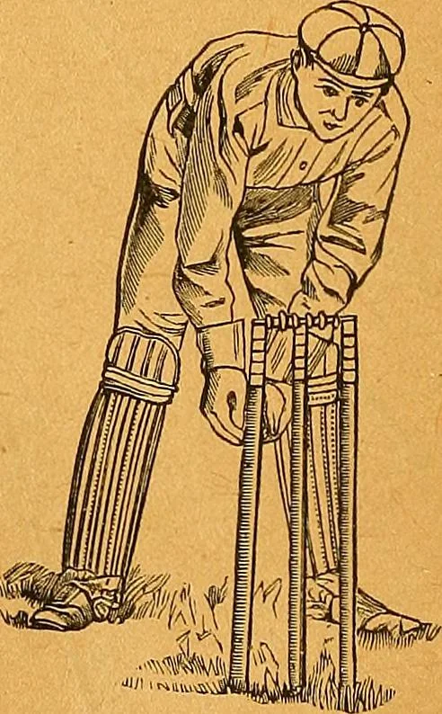 An illustration from The reliable book of outdoor games. Containing official rules for playing base ball, foot ball, cricket, lacrosse, tennis, croquet, etc, 1893, leaf 25