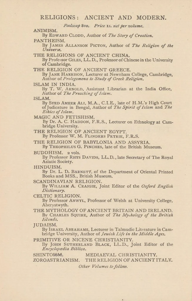 An illustration from The religion of ancient Egypt, 1906, leaf 6