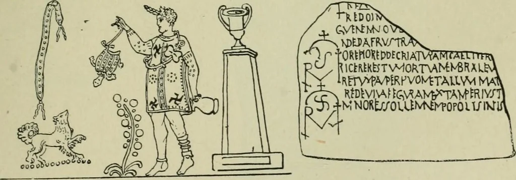 An illustration from La religion des Gaulois : les Druides et la druidisme : leçons professées à l'École du Louvre en 1896, 1897, leaf 198