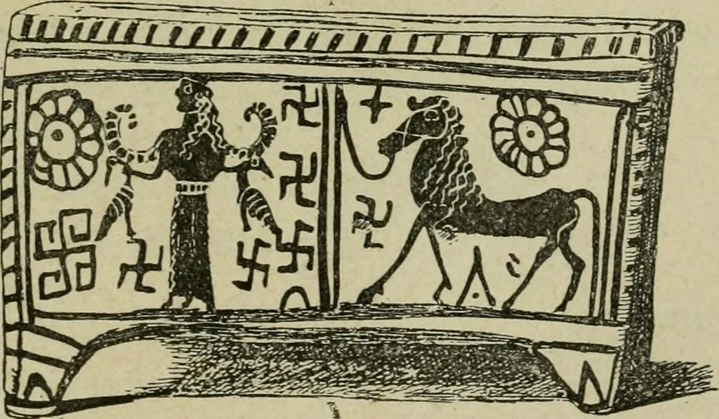 An illustration from La religion des Gaulois : les Druides et la druidisme : leçons professées à l'École du Louvre en 1896, 1897, leaf 214