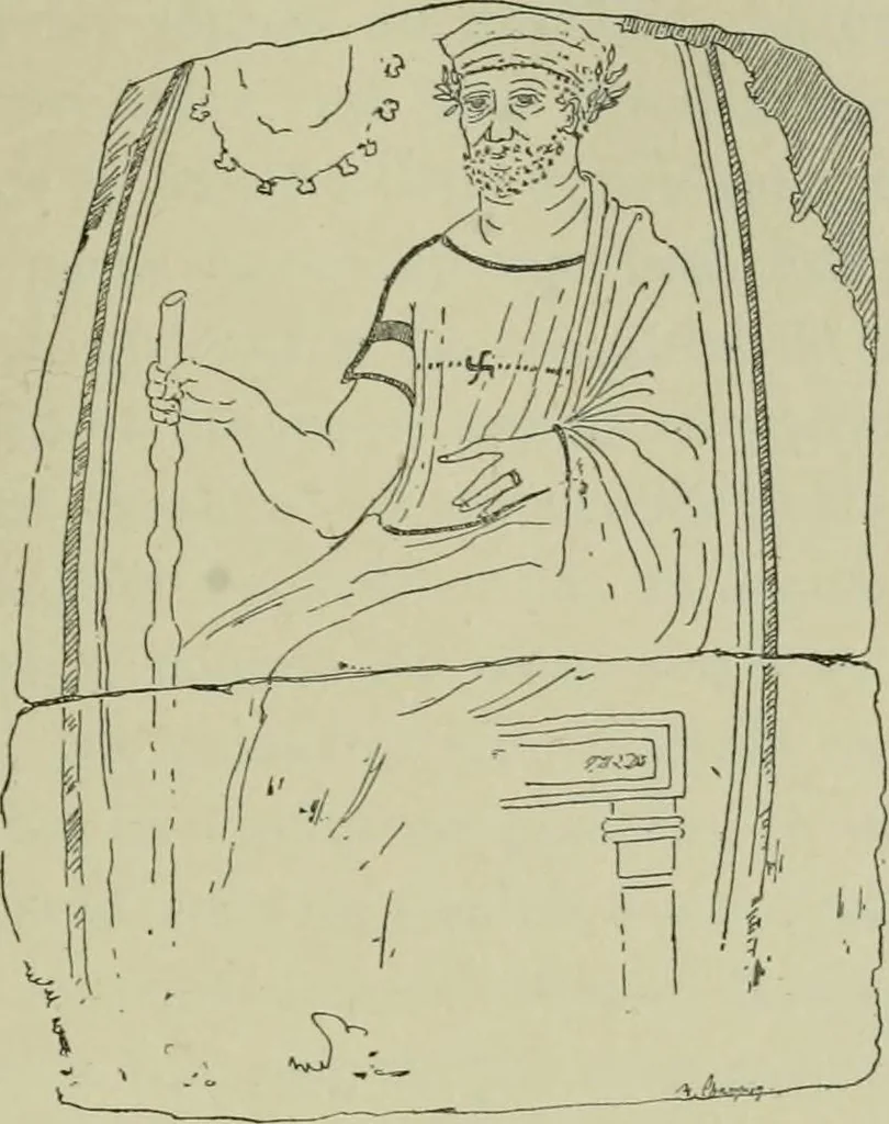An illustration from La religion des Gaulois : les Druides et la druidisme : leçons professées à l'École du Louvre en 1896, 1897, leaf 218