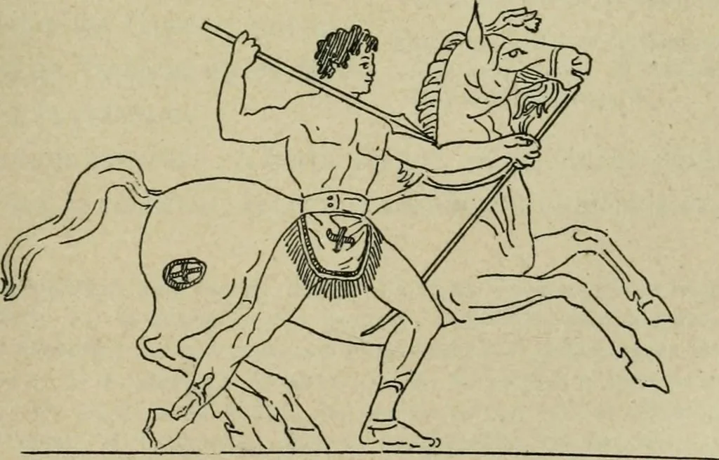 An illustration from La religion des Gaulois : les Druides et la druidisme : leçons professées à l'École du Louvre en 1896, 1897, leaf 222