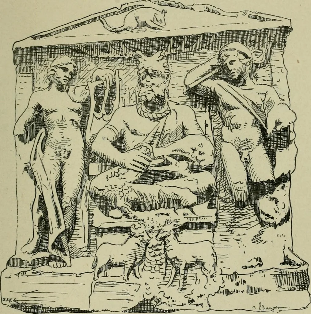 An illustration from La religion des Gaulois : les Druides et la druidisme : leçons professées à l'École du Louvre en 1896, 1897, leaf 378