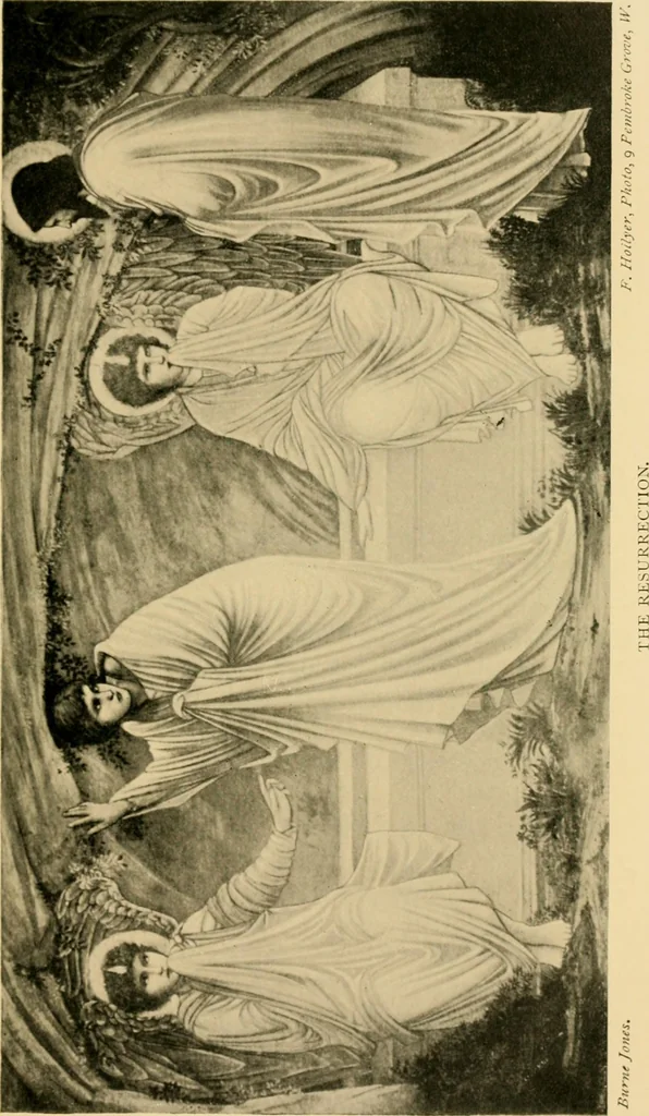 An illustration from Religion in recent art : expository lectures on Rossetti, Burne Jones, Watts, Holman Hunt and Wagner, 1905, leaf 108