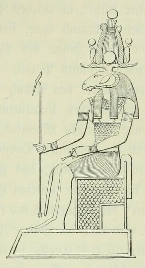 An illustration from Religion und Mythologie der alten Aegypter : nach den Denkmälern, 1890, leaf 277