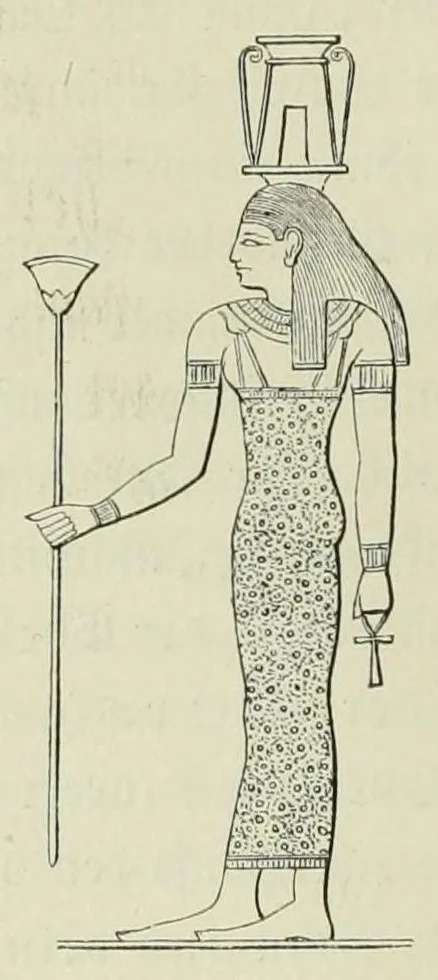 An illustration from Religion und Mythologie der alten Aegypter : nach den Denkmälern, 1890, leaf 318